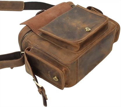 Vintage Leather Crossbody Camera Bag - Image 3