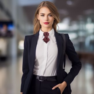 Fashionable women's tie-dye red tie
