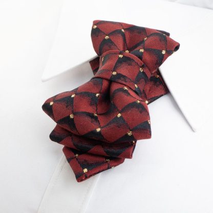 Fashionable women's tie-dye red tie - Image 4