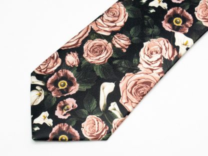 Men's Black Daisy Tie - Image 4