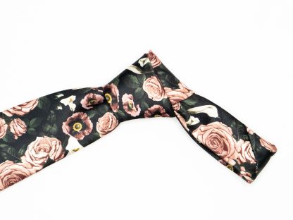 Men's Black Daisy Tie - Image 2