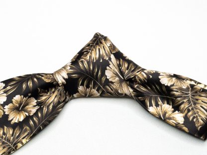 Tan and Black Floral Tie - Image 5
