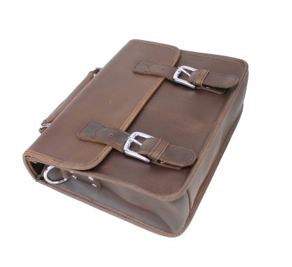 Leather laptop messenger bag - Image 6