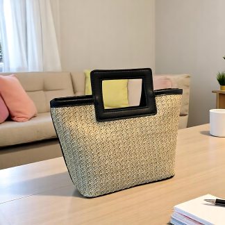 Women's Casual Rattan Tote Bag