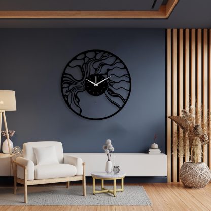 Abstract modern metal wall clock - Image 2