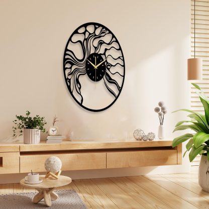 Abstract modern metal wall clock - Image 3