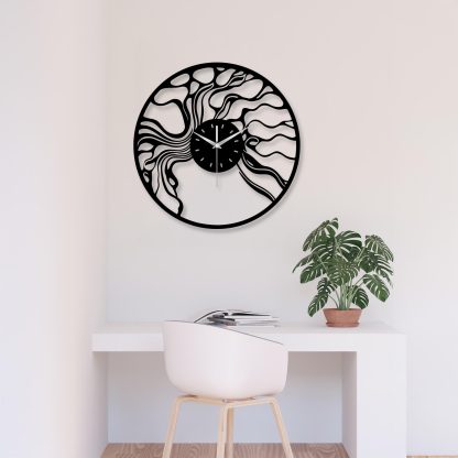 Abstract modern metal wall clock - Image 4