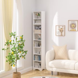 Adjustable Shelves Tall Narrow Bookcase