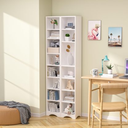 Adjustable Shelves Tall Narrow Bookcase - Image 5