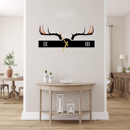 Antler Farmhouse Wall Clock - Image 2