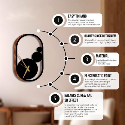 Art Deco wall clock - Image 2