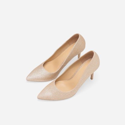 Athena gold glitter high heels - Image 2