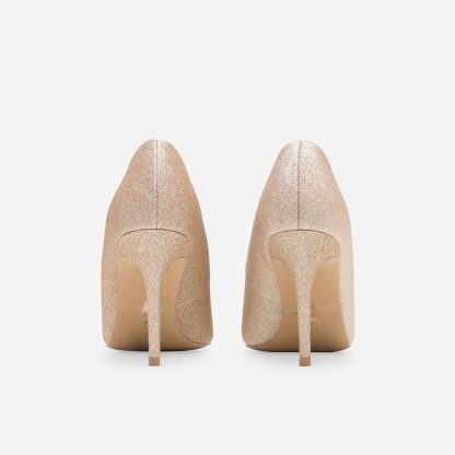 Athena gold glitter high heels - Image 4
