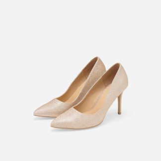Athena gold glitter high heels