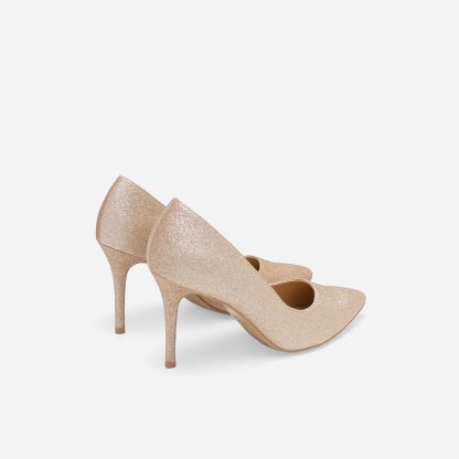 Athena gold glitter high heels - Image 3