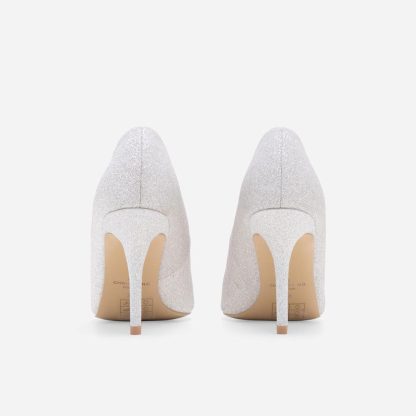 Athena white glitter high heels - Image 2
