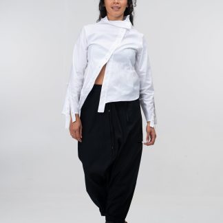 Avant-garde cotton women's long-sleeved top