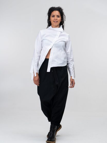 Avant-garde cotton women's long-sleeved top