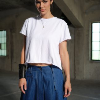 Basic white cotton top