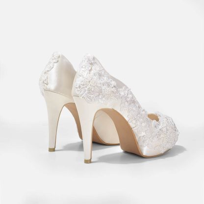 Beaded Lace Bridal High Heels - Image 2