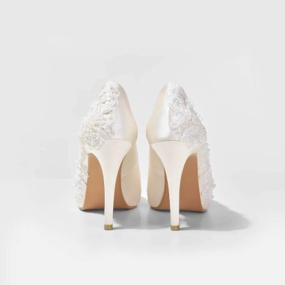 Beaded Lace Bridal High Heels - Image 4