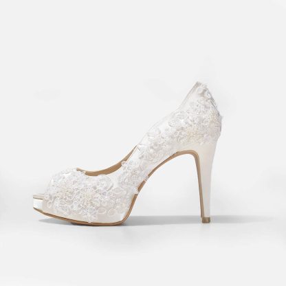 Beaded Lace Bridal High Heels - Image 3