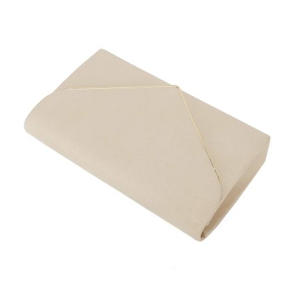 Beige Evening Bag with Metal Trim - Image 4