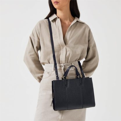 Women's Medium Leather Zipper Crossbody Bag - Image 4