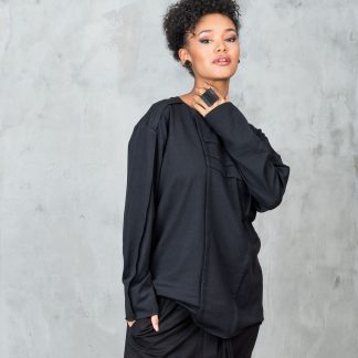 Black top avant-garde clothing
