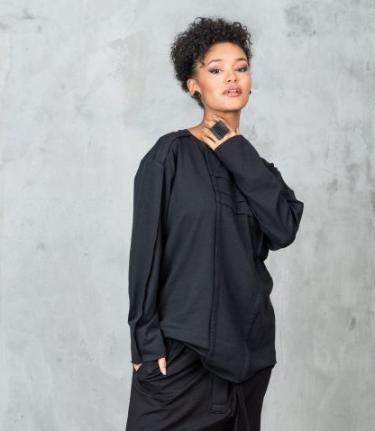 Black top avant-garde clothing