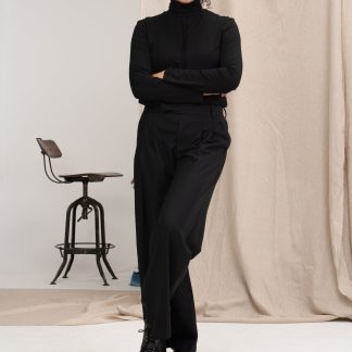 Black turtleneck shirt