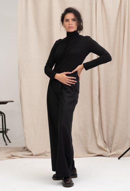 Black turtleneck shirt - Image 4