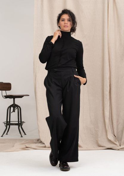 Black turtleneck shirt - Image 3