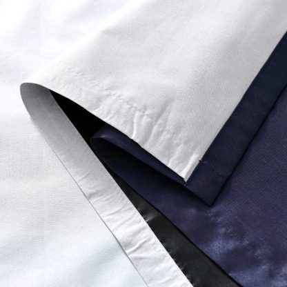 Blackout Faux Silk Navy Blue Curtain Fabric - Image 6