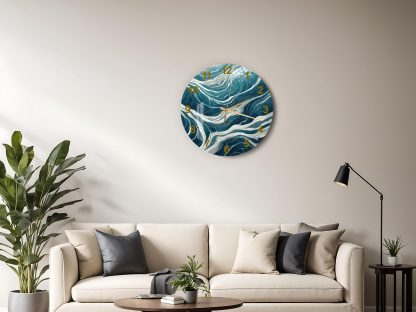 Blue wave wall decoration - Image 4