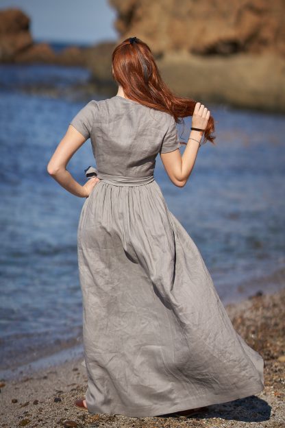 Bohemian long wrap dress - Image 3