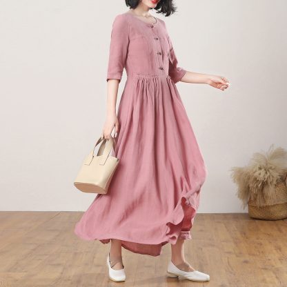 Breathable Lounge Linen Dress - Image 3