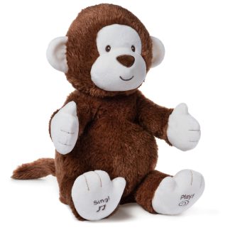 Brown Clapping Monkey Plush Stuffed Toy