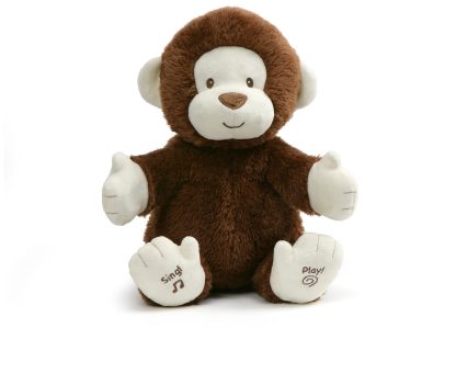 Brown Clapping Monkey Plush Stuffed Toy - Image 2