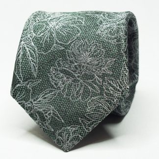 Mens Blush Green Floral Tie