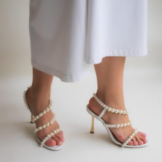 Chic gold stiletto sandals