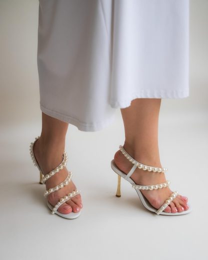 Chic gold stiletto sandals