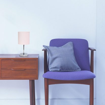 Chrome Mini Basic Blush Pink Table Lamp - Image 4
