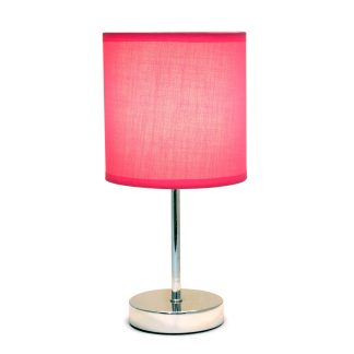 Chrome Mini Basic Bright Pink Table Lamp