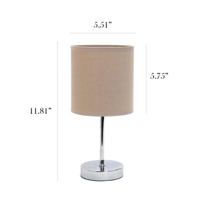Chrome Mini Basic Upright Grey Table Lamp - Image 2