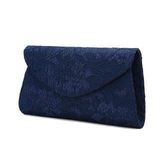 Classic Navy Lace Clutch