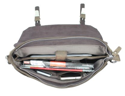 Classic Leather Crossbody Laptop Bag - Image 5