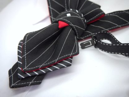 Original groom unique black wedding bow tie - Image 4