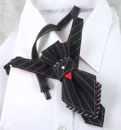 Original groom unique black wedding bow tie - Image 3