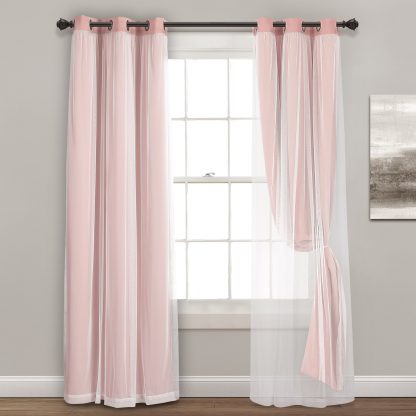 Elegant bedroom blackout pink curtains - Image 2